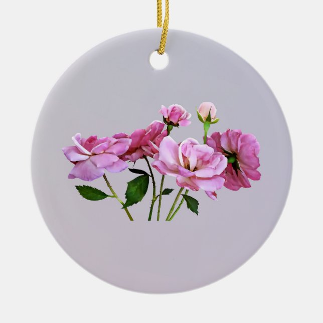 Rosa Miniature Ro Julgransprydnad Keramik (Framsidan)