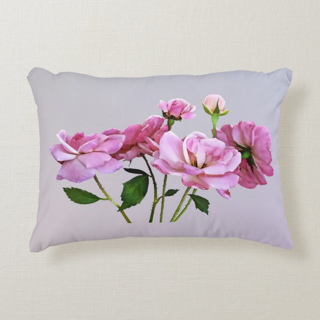 Rosa Miniature Ro Prydnadskudde (Framsidan)