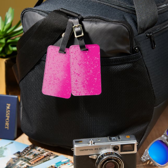 Rosa minimalism  bagagebricka (Fram & Baksida)