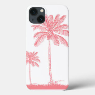 Rosa Minimalist Handflatan Träd Telefonväska iPhon