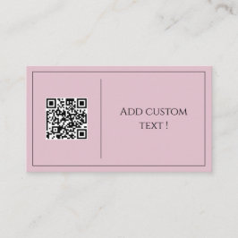 Rosa minimalist qr-kod enkelt sött Affärskort Visitkort