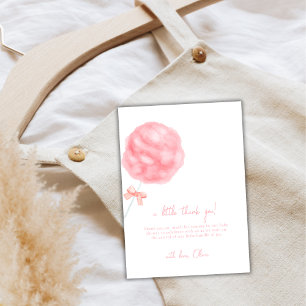 Rosa Minimalistisk babybabykläder för babykläder a Tack Kort
