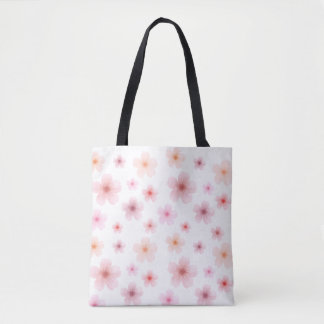 Rosa minimalistisk blommig handväska tygkasse