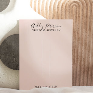Rosa minimalistisk elegant hårklippsbarrette visni visitkort