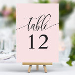 Rosa Minimalistisk kalligrafi Bröllop Bordsnummer<br><div class="desc">Följ med dina gäster till deras platser med dessa elegant bordsnummer vid rosa bröllop. De här bordsnumren har en minimalistisk design med modern kalligrafi och ger dig en smula sofistikering till din bröllopsmottagning. Den mjuka bakgrunden och den rena typografin i eleganten säkerställer att den är enkel att läsa samtidigt som...</div>