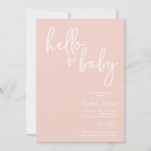 Rosa - minimalistisk modern Boho Baby Shower