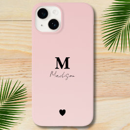  Rosa, minimalistisk Monogram Namn