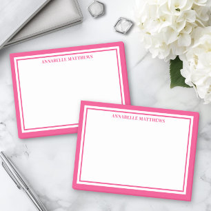 Rosa minimalistisk monogram post-it block