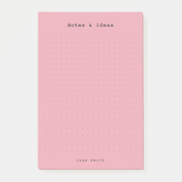 Rosa minimalistisk och personlig retroestetik  post-it block