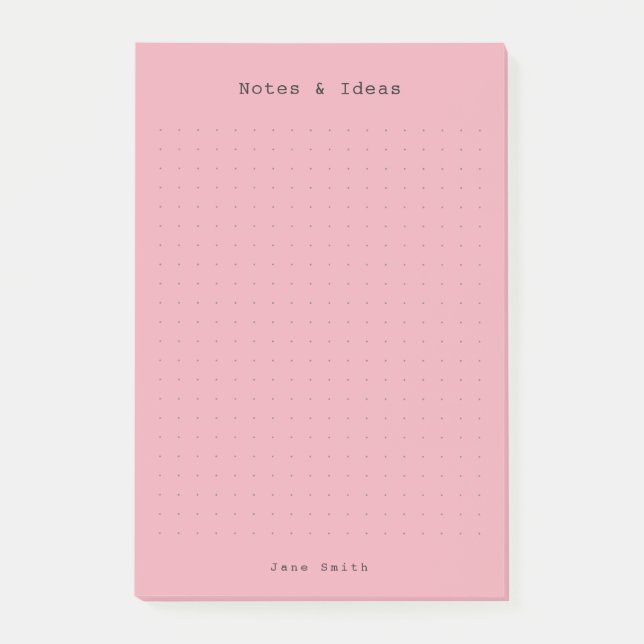 Rosa minimalistisk och personlig retroestetik  post-it block (Framsida)