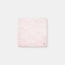 Rosa Minimalistisk Papper feminininmonogram 3M Post-it Block