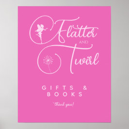 Rosa Minimalistiska mjölkgåvor och Bokar Poster