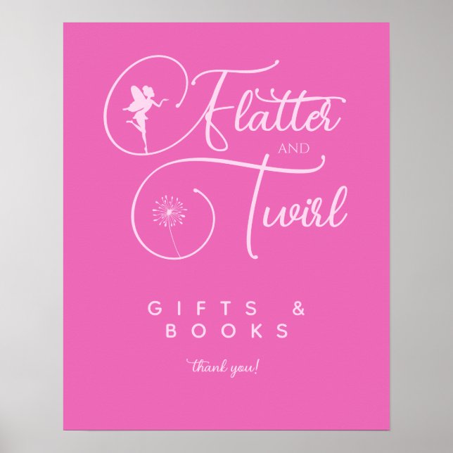 Rosa Minimalistiska mjölkgåvor och Bokar Poster (Framsidan)