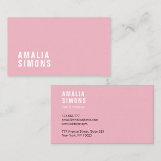 Rosa minimalistiska visitkort