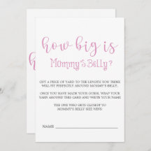 Rosa Minimalistiskt skript hur stor är Mammans bel