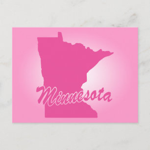 Rosa Minnesota Postkort statlig Vykort