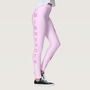 Rosa Minnesota State Dam Slipper Flower Leggings