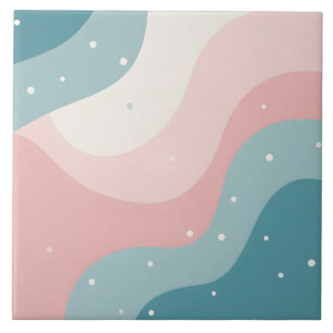 Rosa Mint Abstrakt Modern Samling Kakelplatta