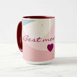 Rosa Mint Abstrakt Modern Samling Mugg