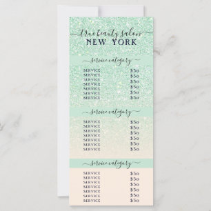 Rosa Mint Glitter Ombre Salon Pris List