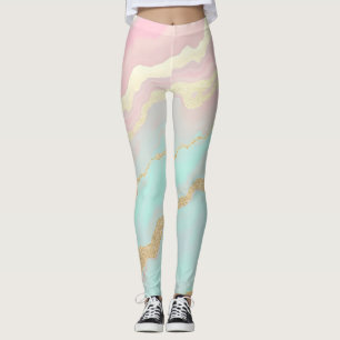 Rosa Mint Guld Lyx Populär Kollektion Leggings