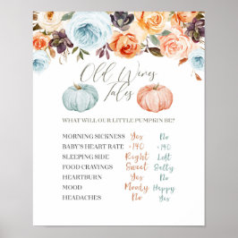 Rosa Mint och Peach Pumpkin Gamla Wives Tales Post Poster