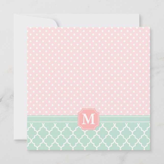 Rosa Mint Polka dots Moroccan Gift Certificate (Framsida)