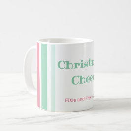 Rosa Mint Rand jul Kaffemugg