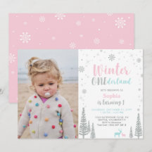 Rosa & Mint | Vinter Onederland Flicka 1-årsfirand