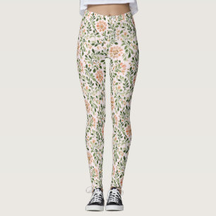 Rosa Mintgrön Fjäril Leggings