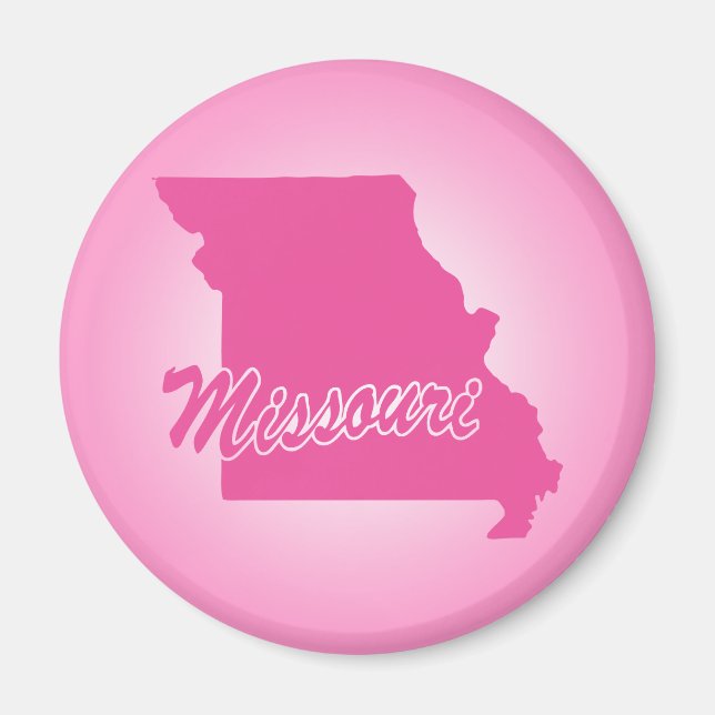 Rosa Missouri Magnet för delstaten (Framsidan)
