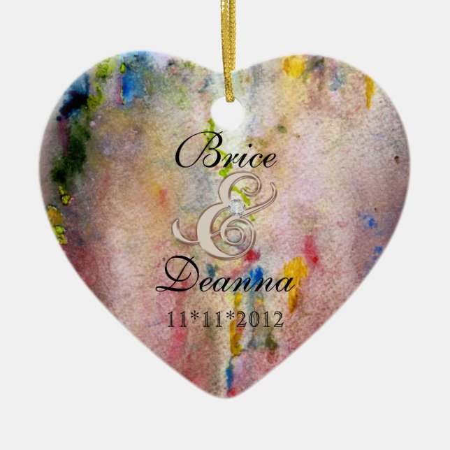 Rosa Mist Champagne Wedding Favor Ornament (Framsidan)