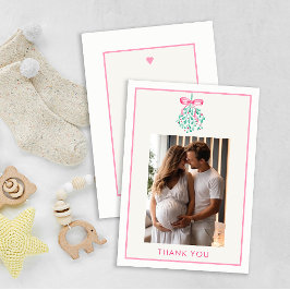 Rosa Mistletoe jul Baby Shower Tack