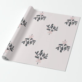 Rosa Mistletoe Jul Presentpapper