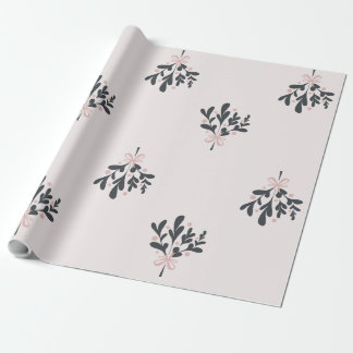 Rosa Mistletoe Jul Presentpapper