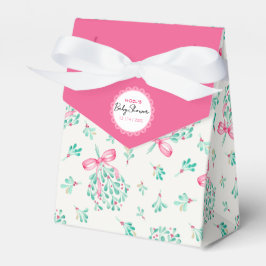 Rosa Mistletoe Winter Baby Shower-favoritruta Presentaskar