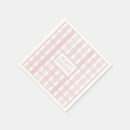 Rosa Mix Plaid Pappersservett