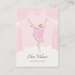 Rosa mjuk ballerina ballett visitkort