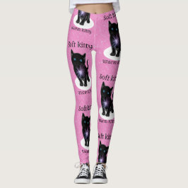 Rosa mjuka baljväxter i kattunge leggings