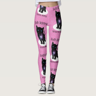 Rosa mjuka baljväxter i kattunge leggings