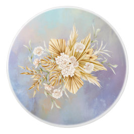 Rosa Mjuka pastel Pampas Grass Flowers Drawers Knopp