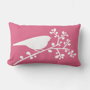 Rosa Mod Single Bird and Berries {plocka your färg Lumbarkudde