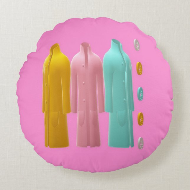 ROSA MODE CLOTHES DESIGN BILD RUND KUDDE (Framsidan)