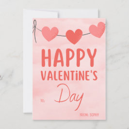 Rosa Modern Alla hjärtans gruppinbjudan Inbjudningar