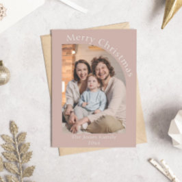  Rosa Modern Arch Photo jul Julkort