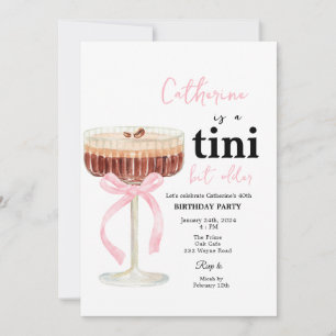 Rosa Modern Båg Kaffe Cocktail Födelsedag Inbjudningar
