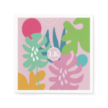 Rosa modern blomster- tropisk natur feminint bohem