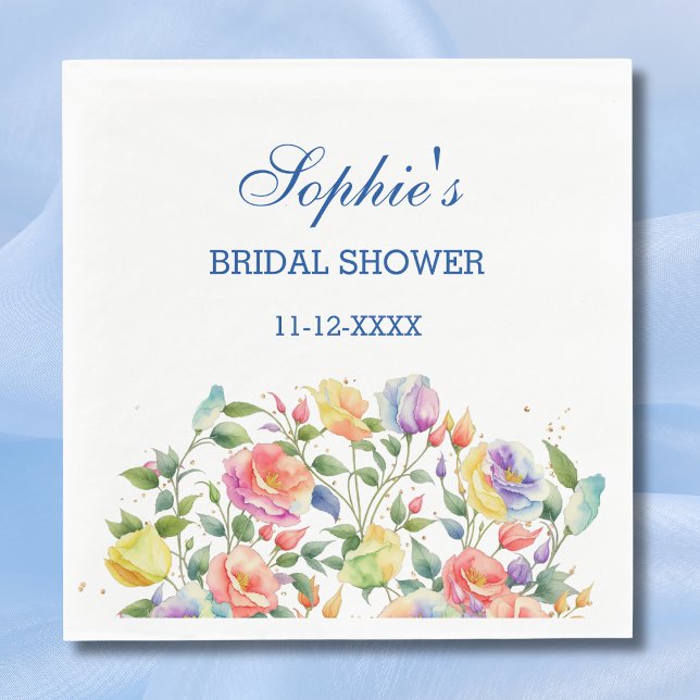 Rosa Modern Bright Blommigt Ro Möhippa Pappersservett (Skapare uppladdad)