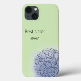 Rosa Modern Chic Elegant Blue Hydrangea for Sister