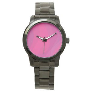 Rosa, modern, cool, trendig urban vågig illustrati armbandsur